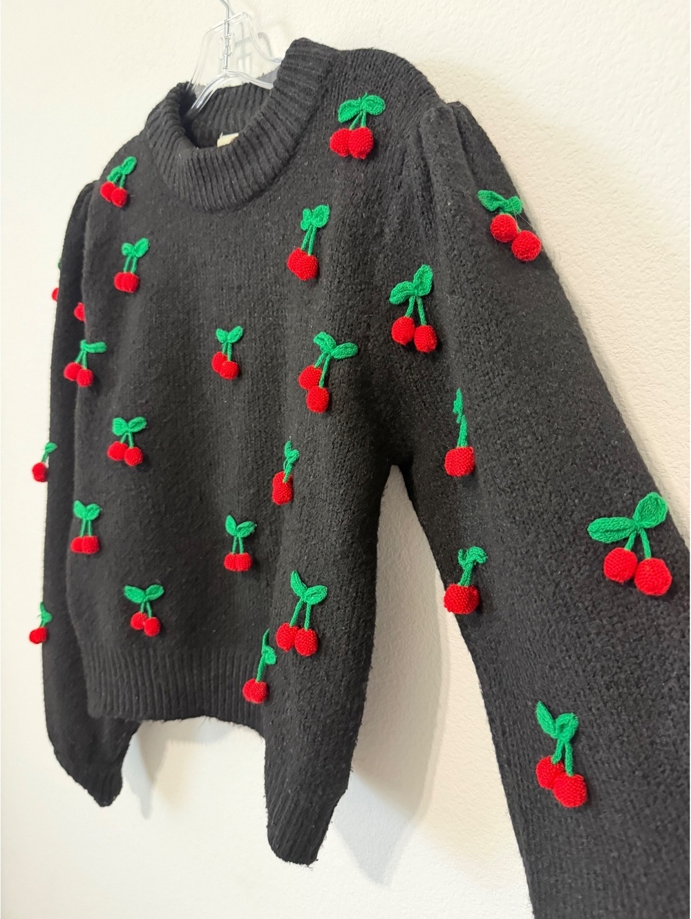 Farm Rio Crew Neck Long Sleeve Pom-Pom Pullover Sweater Women's Size M - Picture 5 of 10